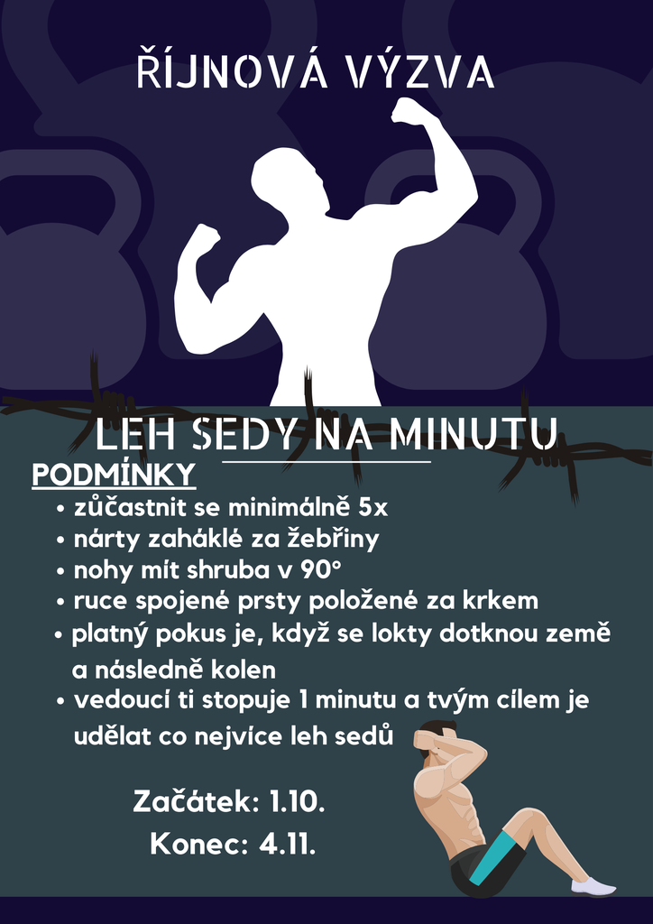 Říjnová výzva - sed lehy